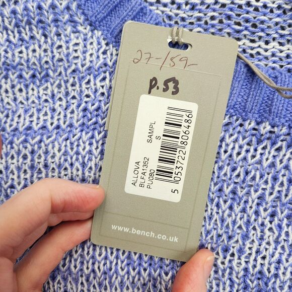 Bench Urban Wear Womens Long Sleeve Loose Knit Sweater Blue Size Small - Picture 6 of 9